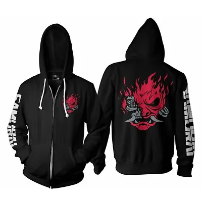 Buy Game Cyber Punk Samurai Mens Hoodie Sweatshirt Pullover Cosplay Coat Black Size • 33.59£