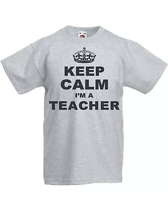 Buy Keep Calm I Am Teacher   Tshirt Grey  Colour Small Size  • 6.99£
