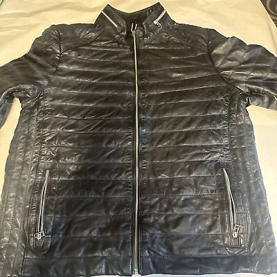 Buy Original Leather 100%Bull&berry Mens Black Leather Jacket Xxxl • 160£
