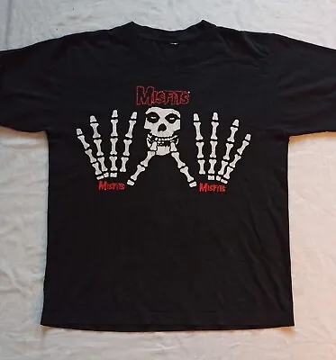 Buy Misfits Metal Band Shirt 1990s Danzig Punk Rare Vintage • 56.52£