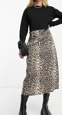 Buy River Island Leopard Print Sweater Dress - Size UK 12 • 12.50£