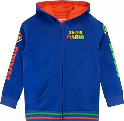 Buy Super Mario Hoodie | Boys' Hoodies | Luigi Zip Up Hoody | Jumper For Kids • 15£