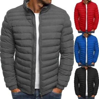 Buy Warm Men's Puffer Bubble Coat Jacket Quilted Padded Winter Outwear Lightweight • 15.92£