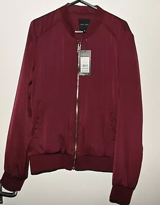 Buy New Look Bomber Jacket Size 10. Burgundy. Lightweight. New With Tags. • 10.49£