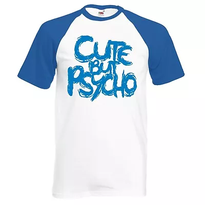 Buy Funny  Cute But Psycho  Raglan Baseball T-shirt • 14.99£