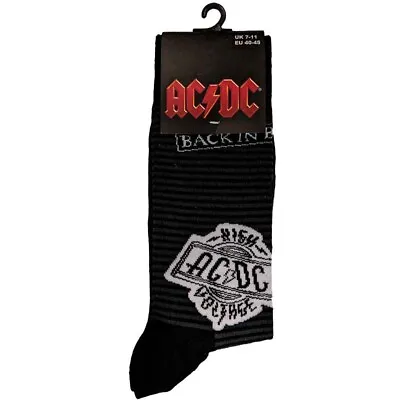 Buy AC/DC Socks (UK 7-11) Back In Black Icons Official Licensed Merch Men's Unisex • 6.95£