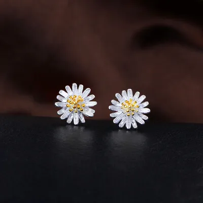 Buy 925 Sterling Silver Daisy Flower Stud Earrings For Womens Girls Jewellery Gifts • 3.45£
