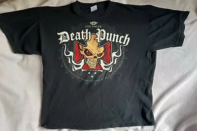 Buy Five Finger Death Punch Never Enough Europe 2009 Tour Shirt Xl Used Gc Rare • 25£
