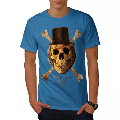Buy Wellcoda Memento Mori Mens T-shirt, Death Skull Graphic Design Printed Tee • 14.99£