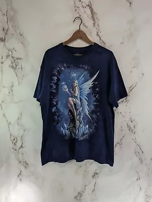 Buy Vintage Fairy T Shirt Women XL Blue Pixie Woods Forest Crystal 90s The Mountain • 21.57£