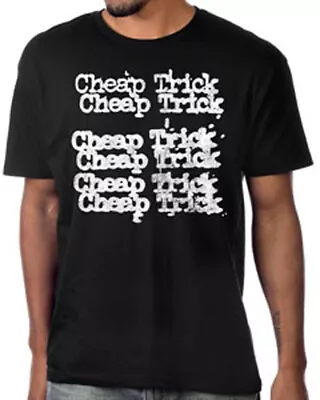 Buy CHEAP TRICK - Stacked Logo On Black - T-shirt - NEW - XLARGE ONLY • 25.28£