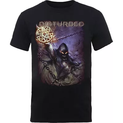 Buy Disturbed Official Vortex Colours Mens Black Short Sleeve T-Shirt Rock Band Smal • 13.95£
