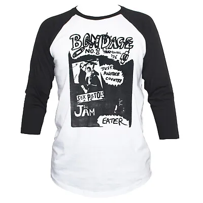 Buy Bondage Punk Rock Fanzine T-shirt Pistols Jam Eater 3/4 Sleeve Unisex Size S-XL • 21.05£