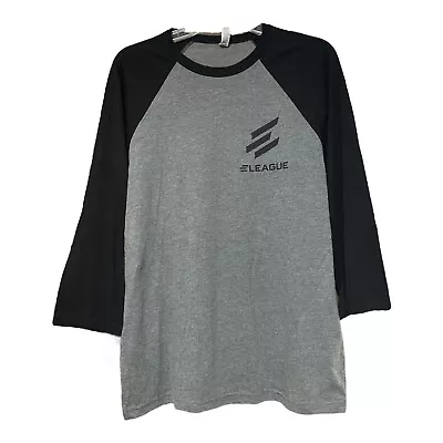 Buy EL ELeague Unisex Gray Black Esports Gaming TV Long Sleeve T Shirt Size Large • 12.27£