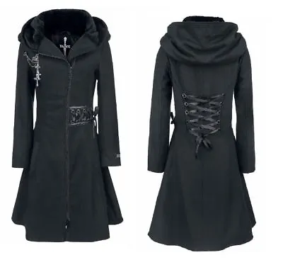 Buy Alchemy Tears Coat Ladies Black Goth Emo Punk • 102.99£