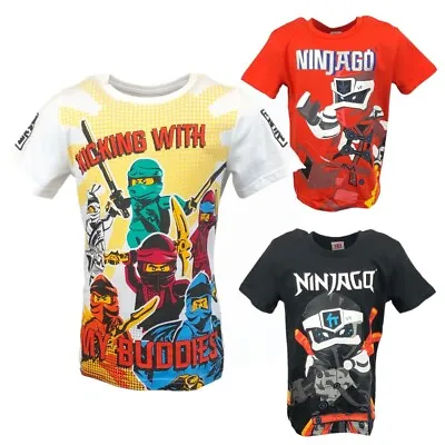 Buy Boys Girls Kids Children Lego Ninjago Short Sleeve T Shirt Top Age 2-12 Years N • 6.49£