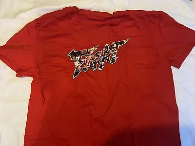 Buy Street Fighter Minimal “FIGHT” T-Shirt - Size XL - Red • 11£