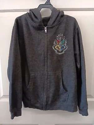 Buy Harry Potter Hogwarts Kids Full Zip Hoodie Medium Charcoal Gray • 19.68£