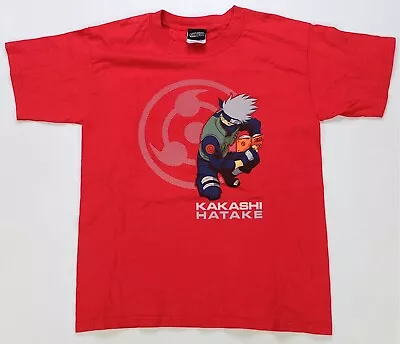 Buy Rare VTG SHONEN JUMP’S NARUTO Kakashi Hatake Graphic T Shirt 2000s Red Youth XL • 27.64£