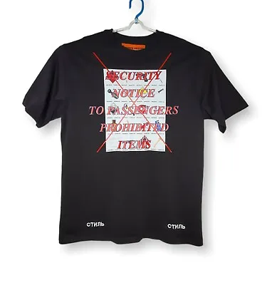 Buy Heron Preston 2018 “AIRBORNE” Collection Business Class Short Sleeve T Shirt  • 178.42£