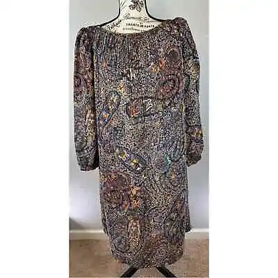 Buy Vintage 70's California Girl Clothing Brand Boho Paisley Print Dress • 72.33£