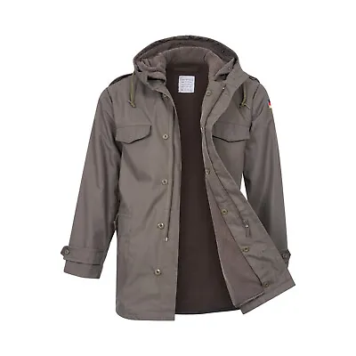 Buy German Parka Army Military Style NATO Hooded Jacket Warm Lined Field Coat Olive • 68.39£
