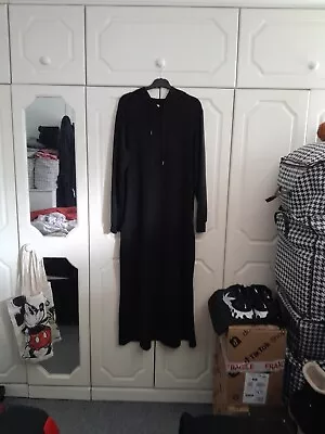 Buy Womens Full Length Hoodie Dress With Slash Pockets And Hood. Black.  Large. ... • 10.95£