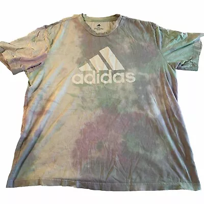 Buy Women’s Adidas Tie-dye Logo T-shirt Size XL Extra Large • 5.68£