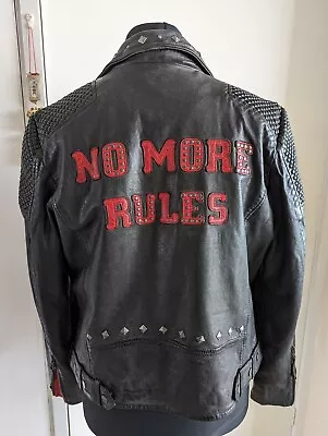 Buy Rock Rebel On The Road Again Leather Biker Jacket XXL • 150£