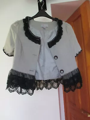 Buy Jacket Size 12 With Lace Trim (happy To Combine) • 5.99£