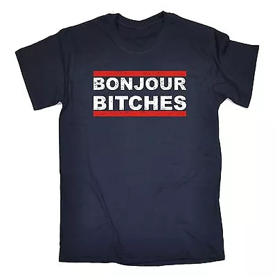 Buy Bonjour Bitches T-SHIRT French Paris Hen Stag Rude Her Him Gift Birthday Funny • 12.95£