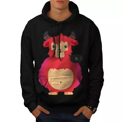 Buy Wellcoda Cute Beast Cartoon Funny Mens Hoodie, Hi Casual Hooded Sweatshirt • 31.99£
