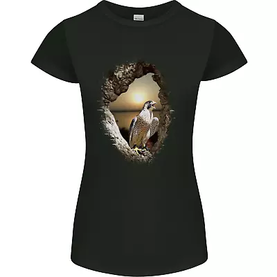 Buy Peregrine Falcon Birds Of Prey Womens Petite Cut T-Shirt • 9.99£