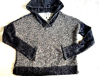 Buy LUCKY BRAND Women MEDIUM Lotus Gray 3 Tone Metallic Sweater Kangaroo Pocket • 18.94£
