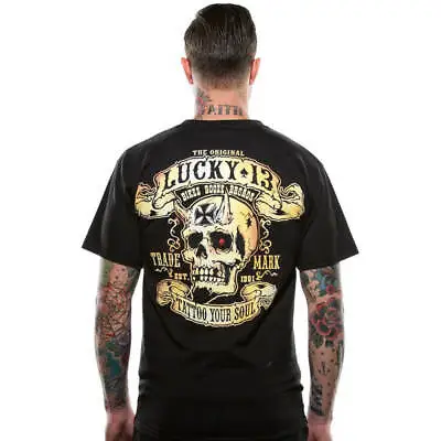 Buy Lucky 13 Men's T-Shirt Booze, Bikes Broads Kustom Kulture Rockabilly Biker • 28.51£