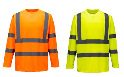Buy Portwest S178 Hi Vis Viz Lightweight Safety Work Top Long Sleeved T-Shirt   • 11.95£