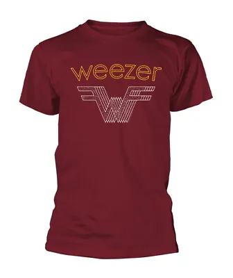 Buy Weezer Logo Maroon T-Shirt NEW OFFICIAL • 16.39£