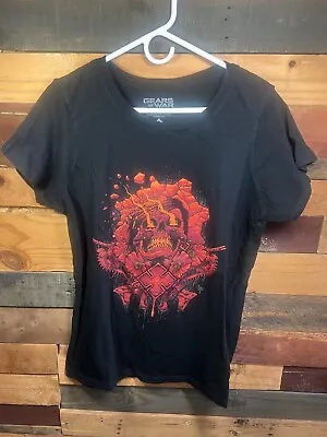 Buy Vintage Women's Gears Of War Video Game Themed Black Colored T Shirt Size XXL • 17.37£