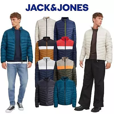 Buy Jack & Jones Men's Puffer Jacket Full Zip Long Sleeve Lightweight Outwear Jacket • 26.99£