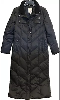 Buy J Lo Black Chevron Maxi Puffer Jacket Coat Ladies Small • 28.35£