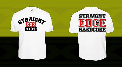 Buy STRAIGHT EDGE T-Shirt SXE XXX XwX Hardcore Punk Minor Threat HC Black Flag Vegan • 12.96£