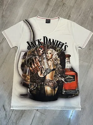 Buy Jack Daniels Old Time Adult Graphic T Shirt White Mens Medium Tennessee Whisky. • 34.99£