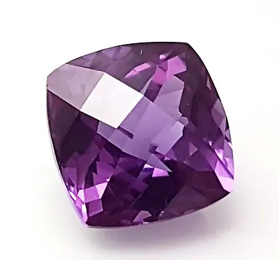 Buy 11.80 Ct Super Natural Loose Gemstone Purple Amethyst Cushion Shape Jewelry • 34.88£