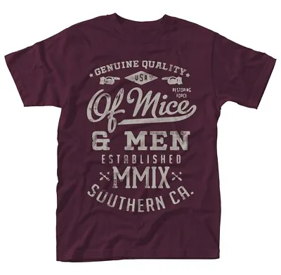 Buy Of Mice And Men - Genuine (Maroon) T-Shirt-XL #143511 • 7.38£