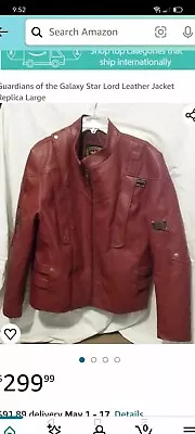 Buy Guardians Of The Galaxy Mens Replica Real Leather Jacket Large • 10£