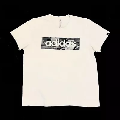 Buy Adidas Camo Logo Crew Neck  Short Sleeve T-Shirt - Size Large • 10£