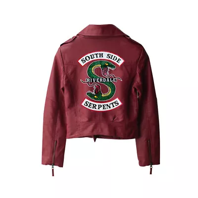 Buy Womens Autumn Jacket Southside Serpents Riverdale PU Leather Jacket Printed Coat • 32.99£
