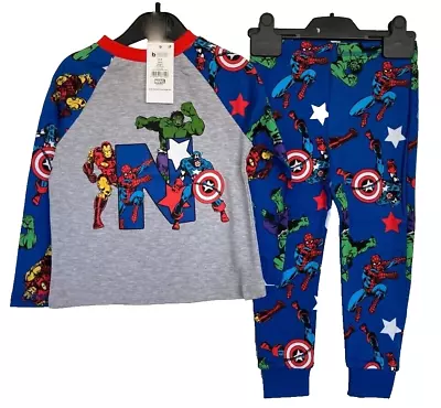 Buy BNWT Marvel Boys Superhero Alphabet Letter N Pyjamas Size 2-3 Years • 6£