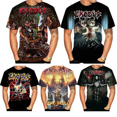 Buy Exodus Personalized Hip Hop 3D Womens/mens Short Sleeve T-Shirt Casual Top Tee • 9.59£