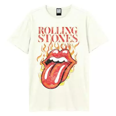 Buy Amplified Mens Hot Tongue The Rolling Stones T-Shirt GD1190 • 31.59£